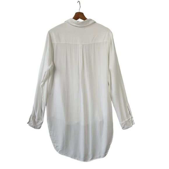 Michael Lauren REVOLVE Tomas Button Down Shirt w/Tails SZ M White Lagenlook NEW - Picture 9 of 15